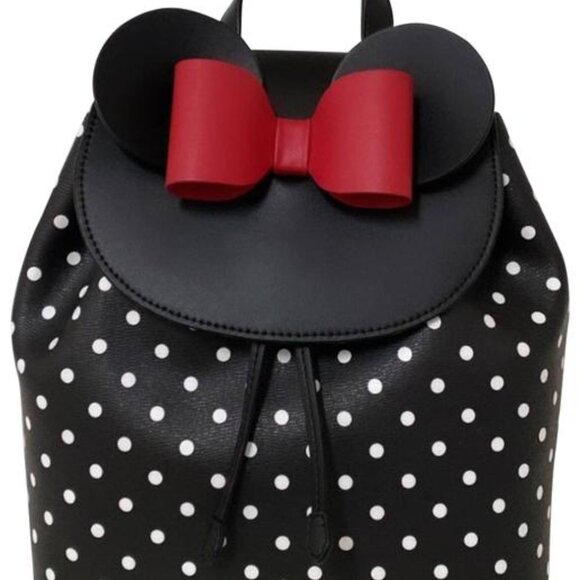 KATE SPADE BACKPACK MINNIE MOUSE BLACK LEATHER K4642 $379 DISNEY NEW